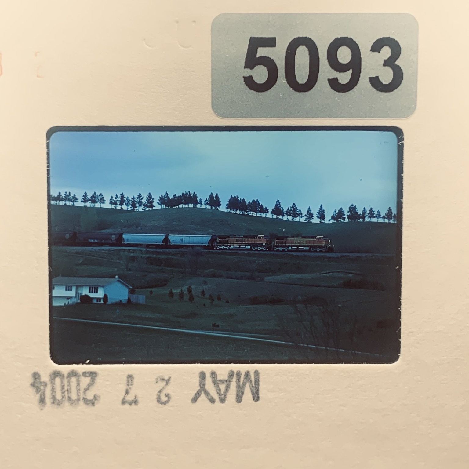 35mm Slide 2004 BNSF Train Locomotives Freight Rural Landscape Railroad Photo 35mm Slide 2004 BNSF Train Locomotives Freight Rural Landscape Railroad Photo