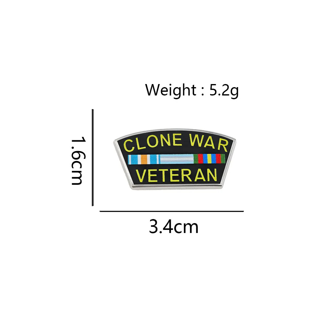 Clone-War Veteran Metal Enamel Pin Galactic Republic Soldier Badge Campaign