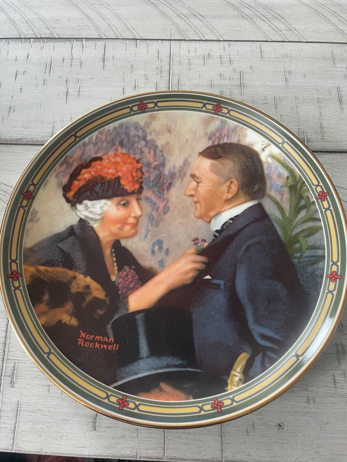 Norman Rockwell Love's Reward Knowles Collectors Plate 1987