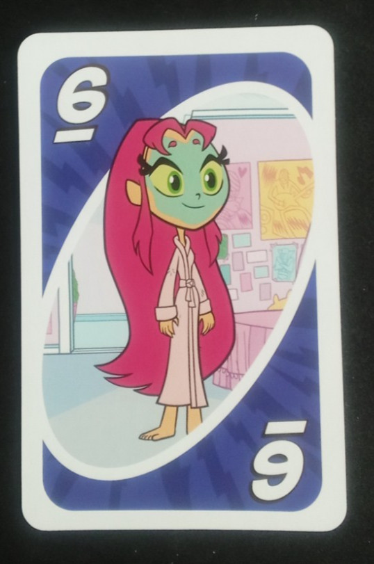 2016 Uno Card DC Comic Teen Tians Go Blue Starfire #6
