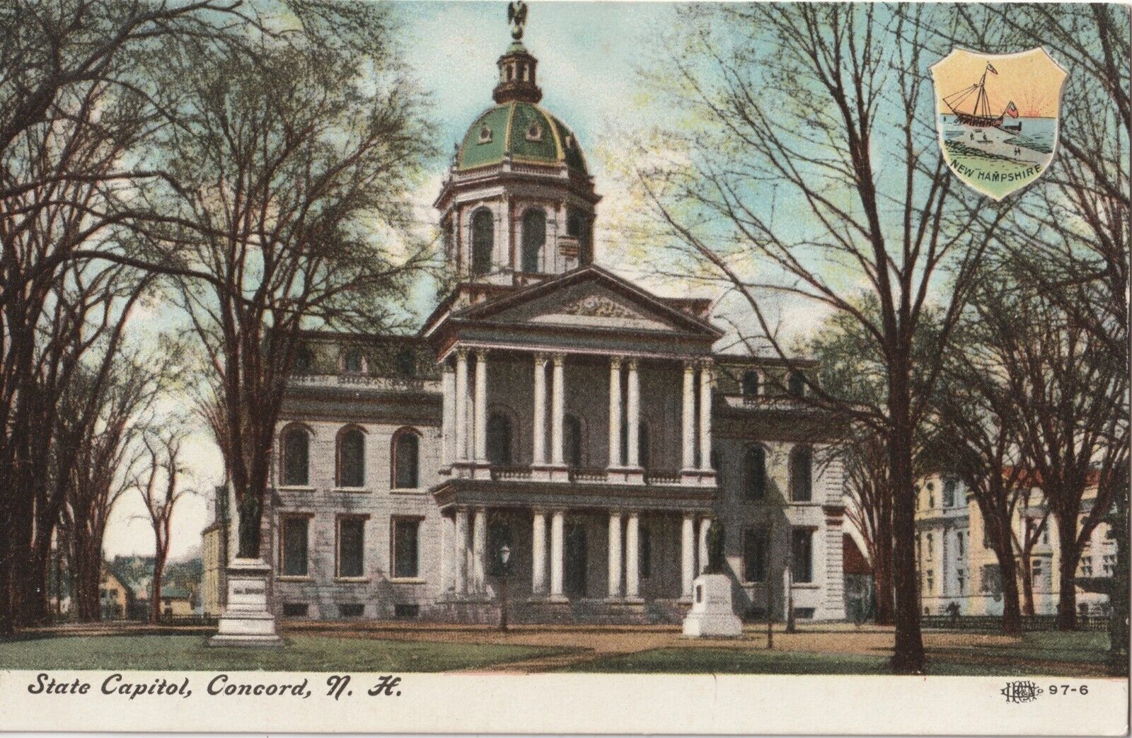 State Capitol-Concord, New Hampshire NH-unposted antique postcard