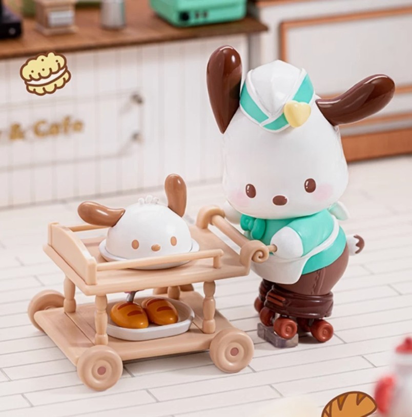 ✨New* TopToy Sanrio Roller Skating Restaurant Figure Gift Pochacco US STOCK