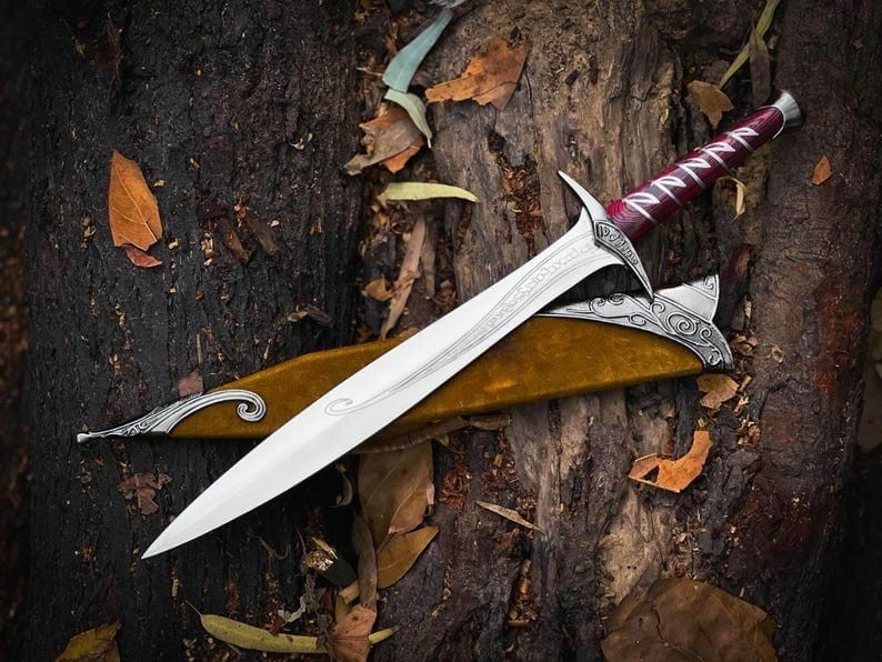 Handmade Stainless Steel Medieval / Viking Sword With Scabbard.