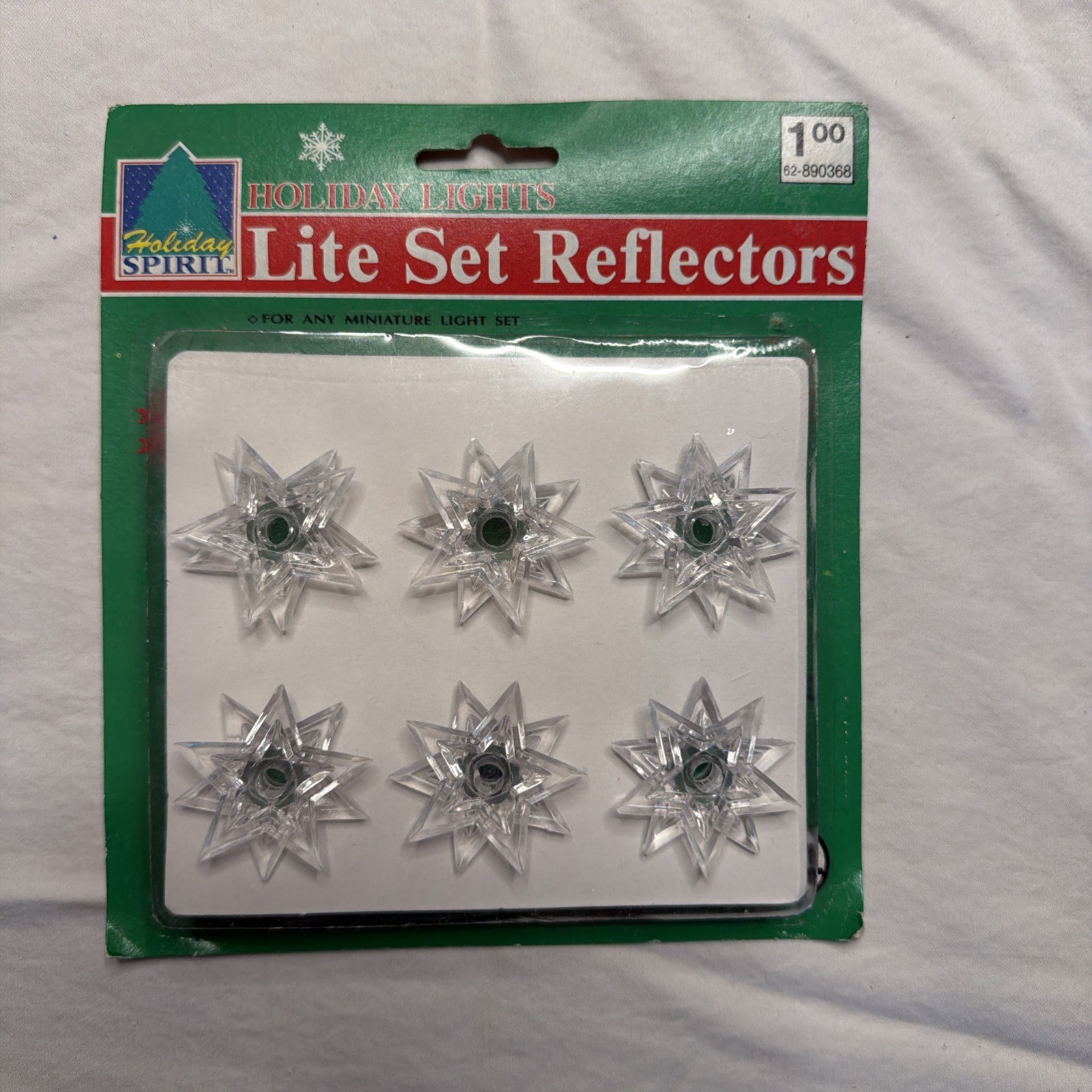 Vintage Lite Set Reflectors Holiday Spirit- New Sealed- Classic Christmas #356