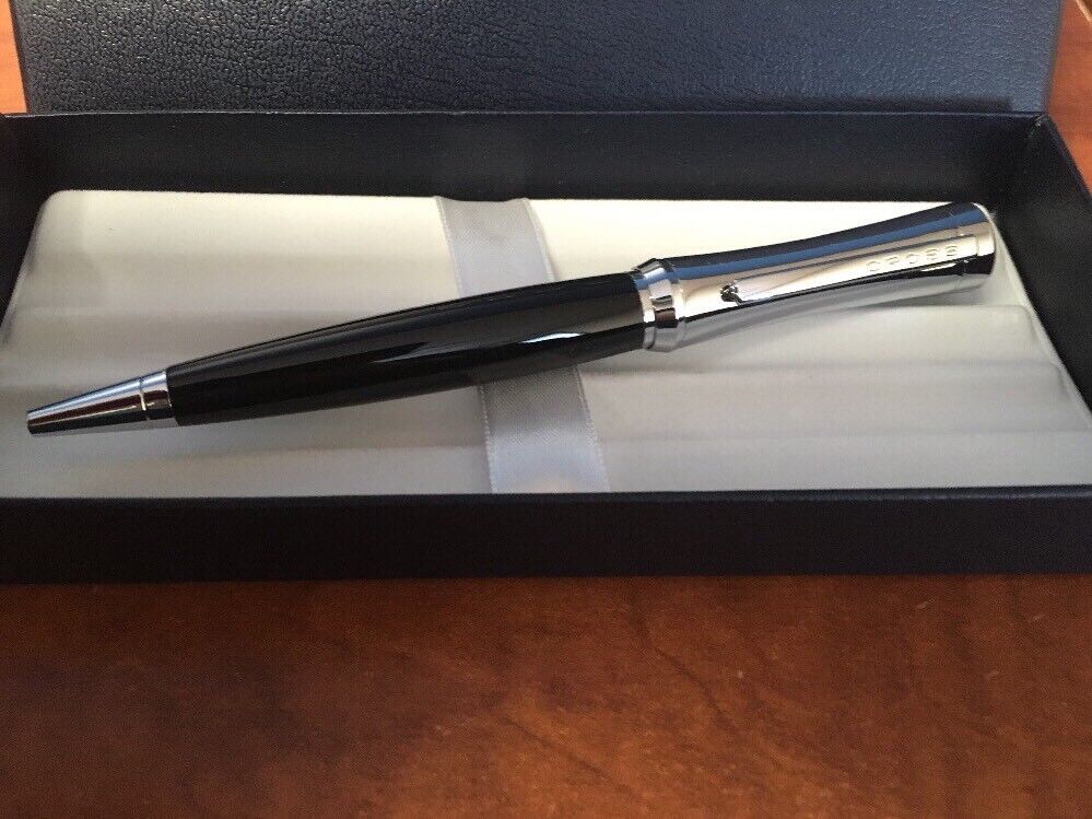 Cross Parasol Chrome and Black Twist Ballpoint Pen