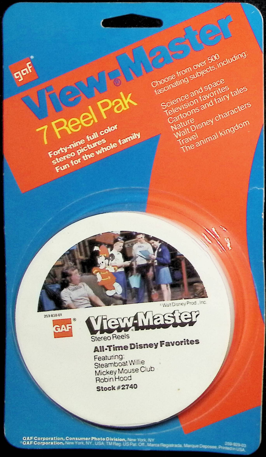 All-Time Disney Favorites Vintage 3d View-Master 7 Reel Set SEALED
