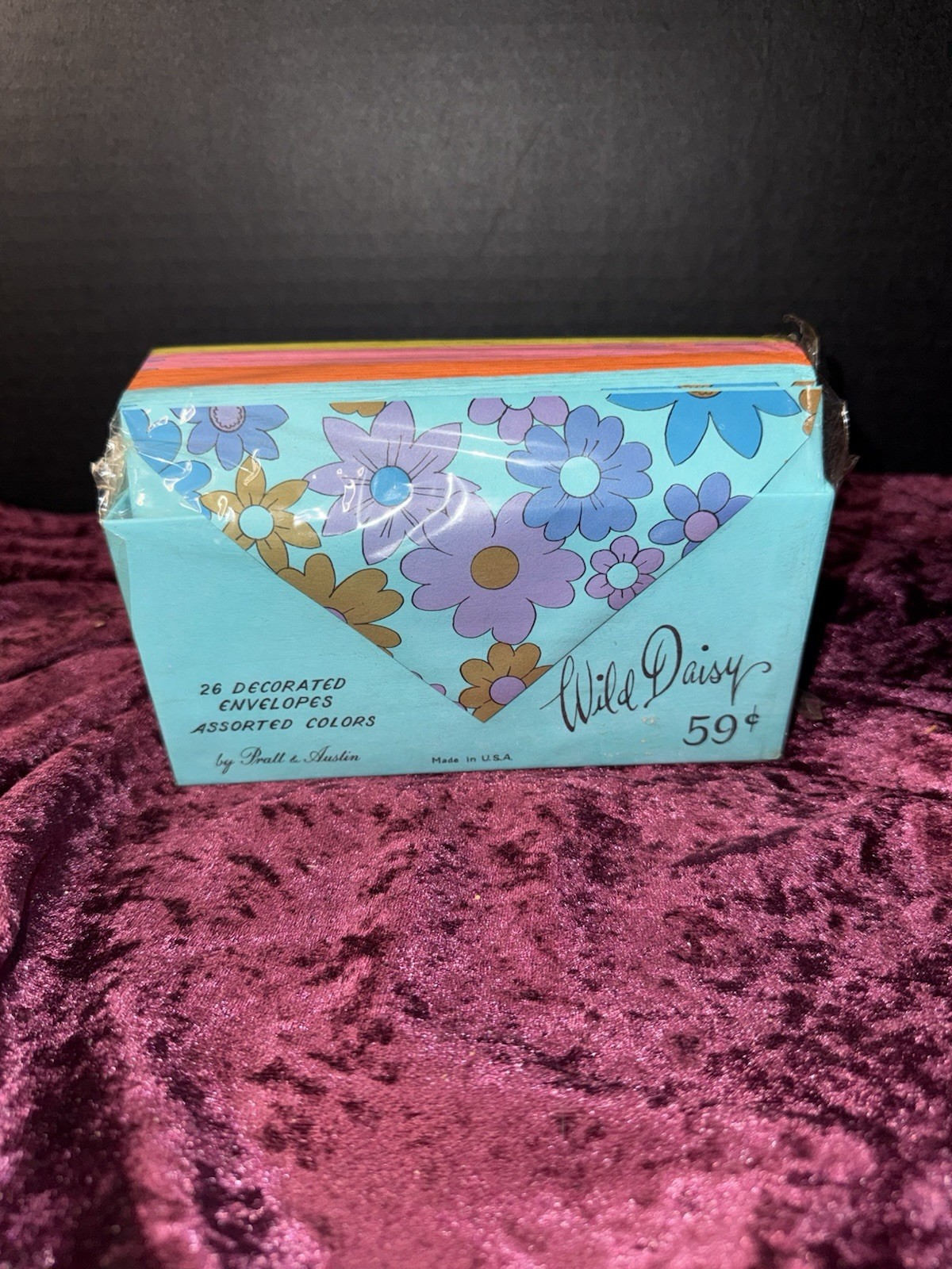 Vintage Retro Hippie Stationary Floral Flower Power Unused Nos Envelopes 1970s