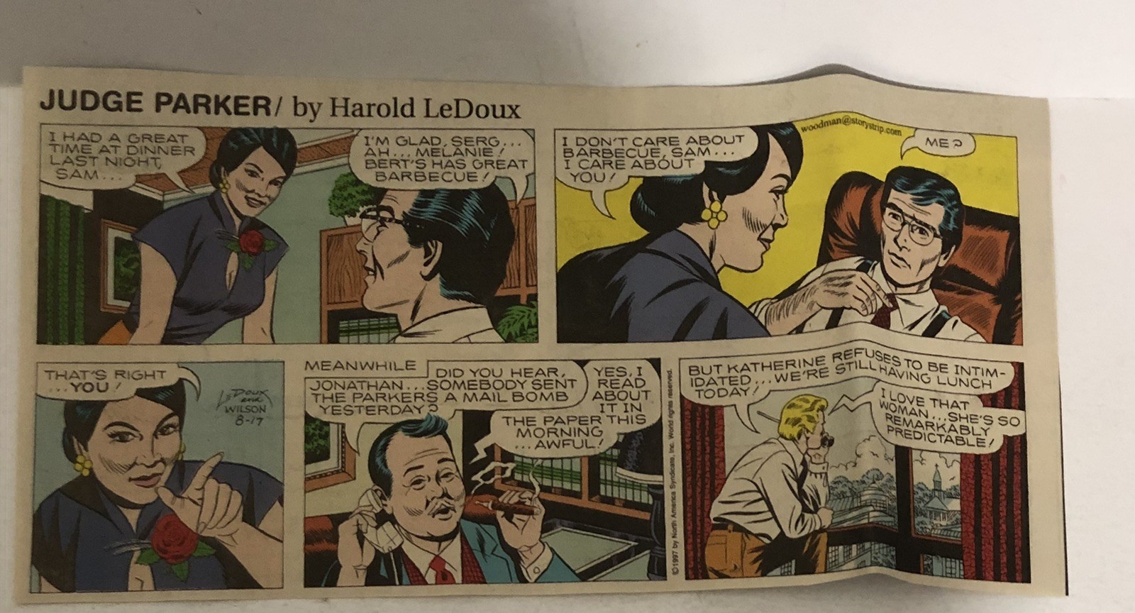 1997 Judge Parker Vintage comic Strip Funnies Cs1