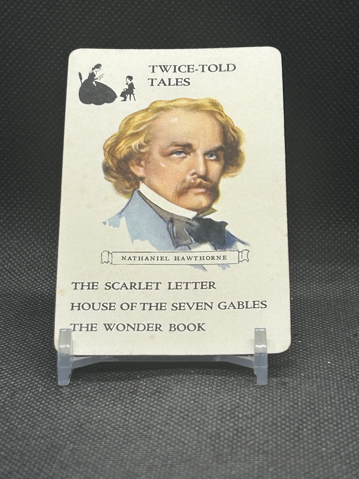 Nathanial Hawthorne 1943 Card  Authors Parker Brothers Twice Told Tales