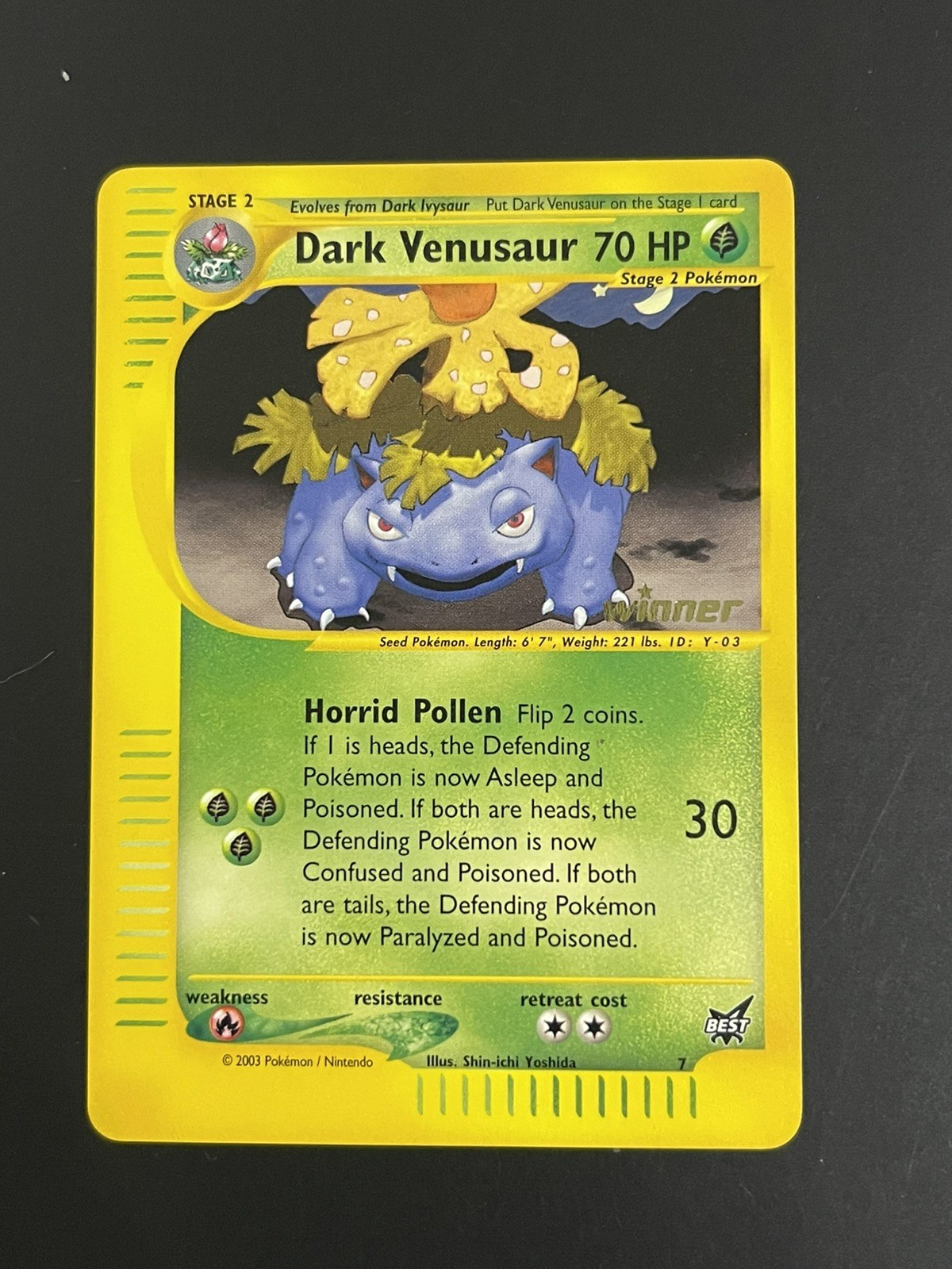 Dark Venusaur Winner NM/MT PSA 9/10 BGS 10 Best Of Promo Black Star Pokemon