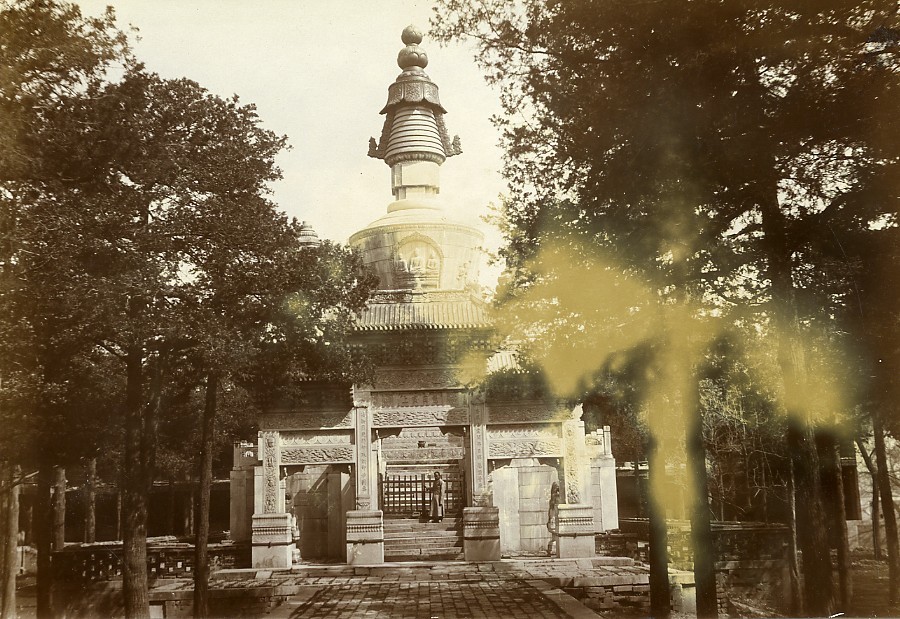 China Beijing Yonghe Lama Temple Tibetan Monument Old Photo 1906