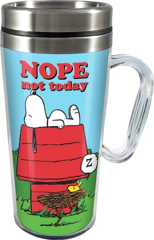 Snoopy Nope Not Today 14 Oz. Acrylic Travel Mug Snoopy Nope Not Today 14 Oz. Acrylic Travel Mug
