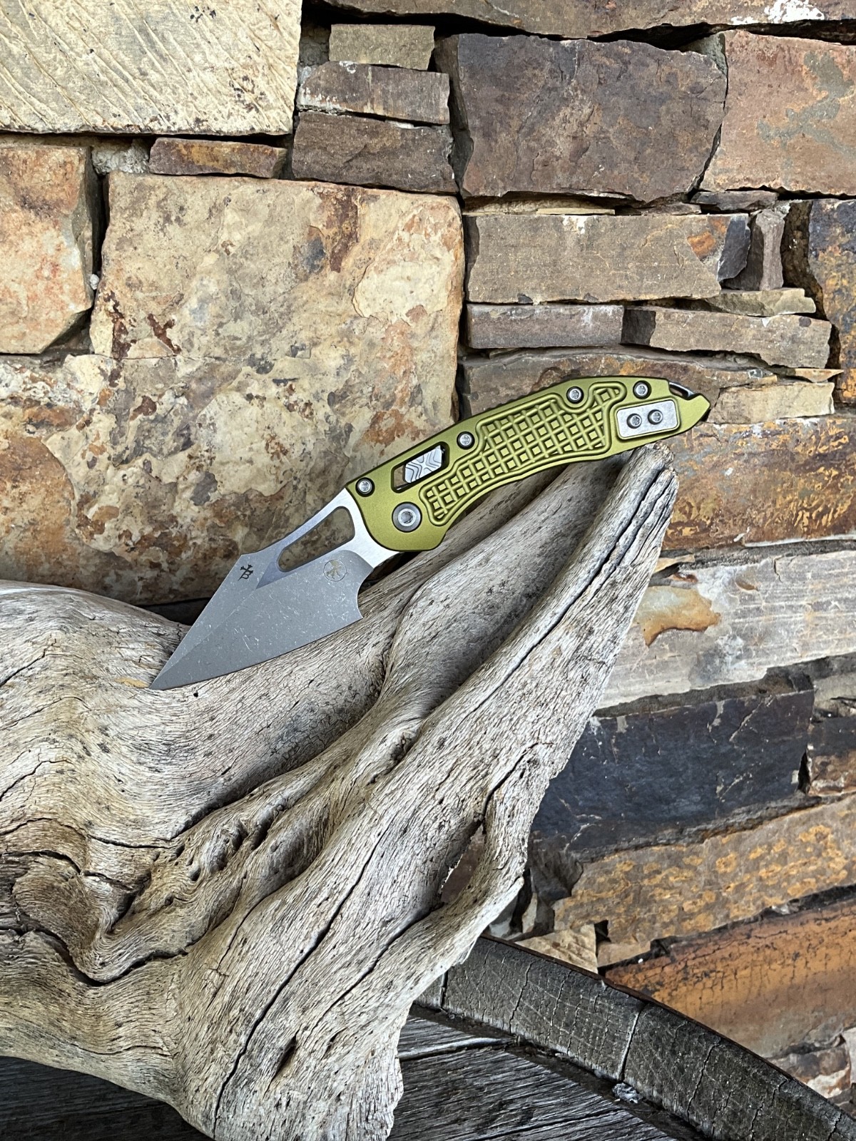 Microtech Mini-Stitch RAM-LOK S/E OD GREEN Grenade  Frag Manual FOLDER KNIFE