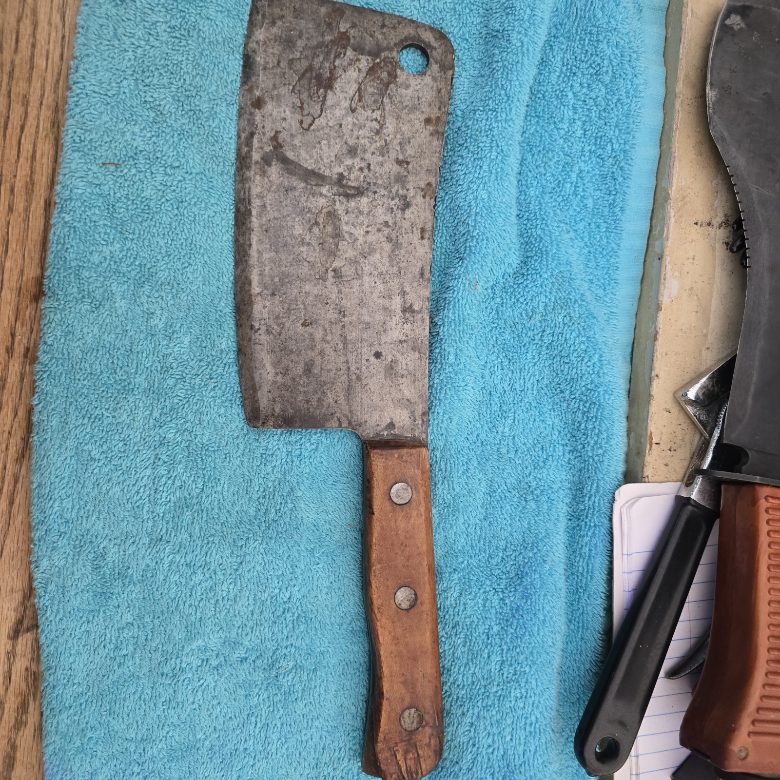 meat cleaver vintage antique 15 Inch