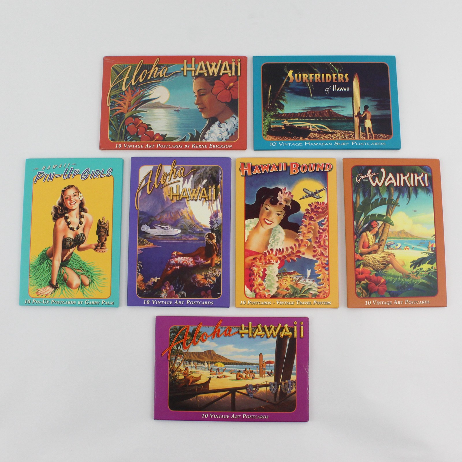 Lot of 7 Pacific Island Art Post Card Packets of 10 each New