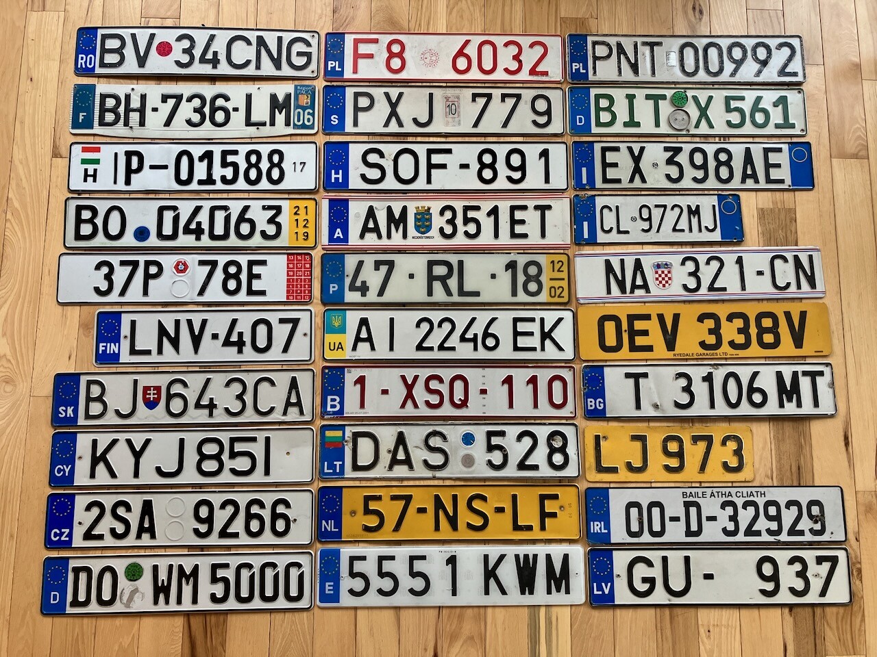 Europe/ European License Plates - Many Countries Available - Craft Condition