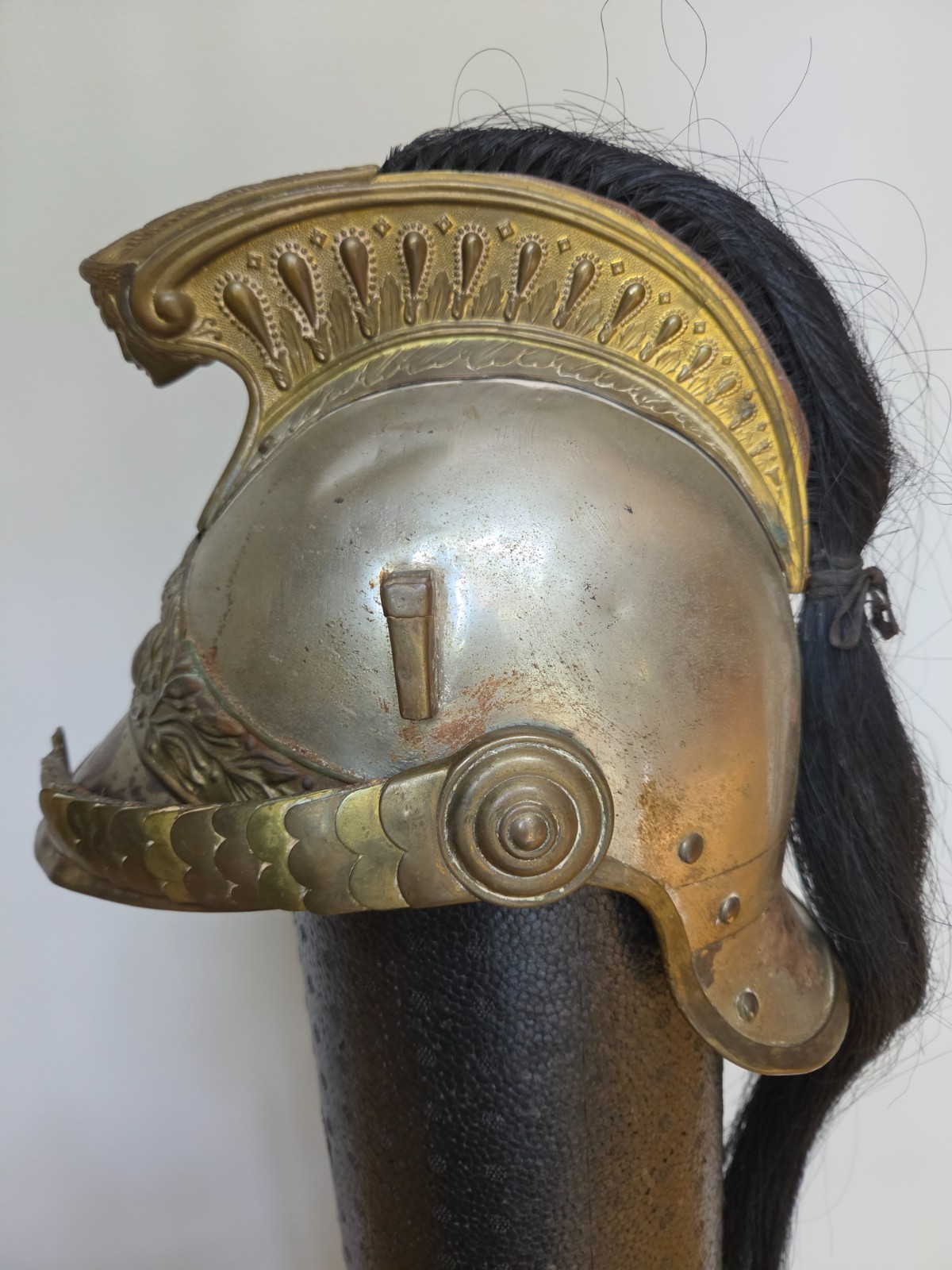 Antique French Dragoon Calvary Helmet Model 1874