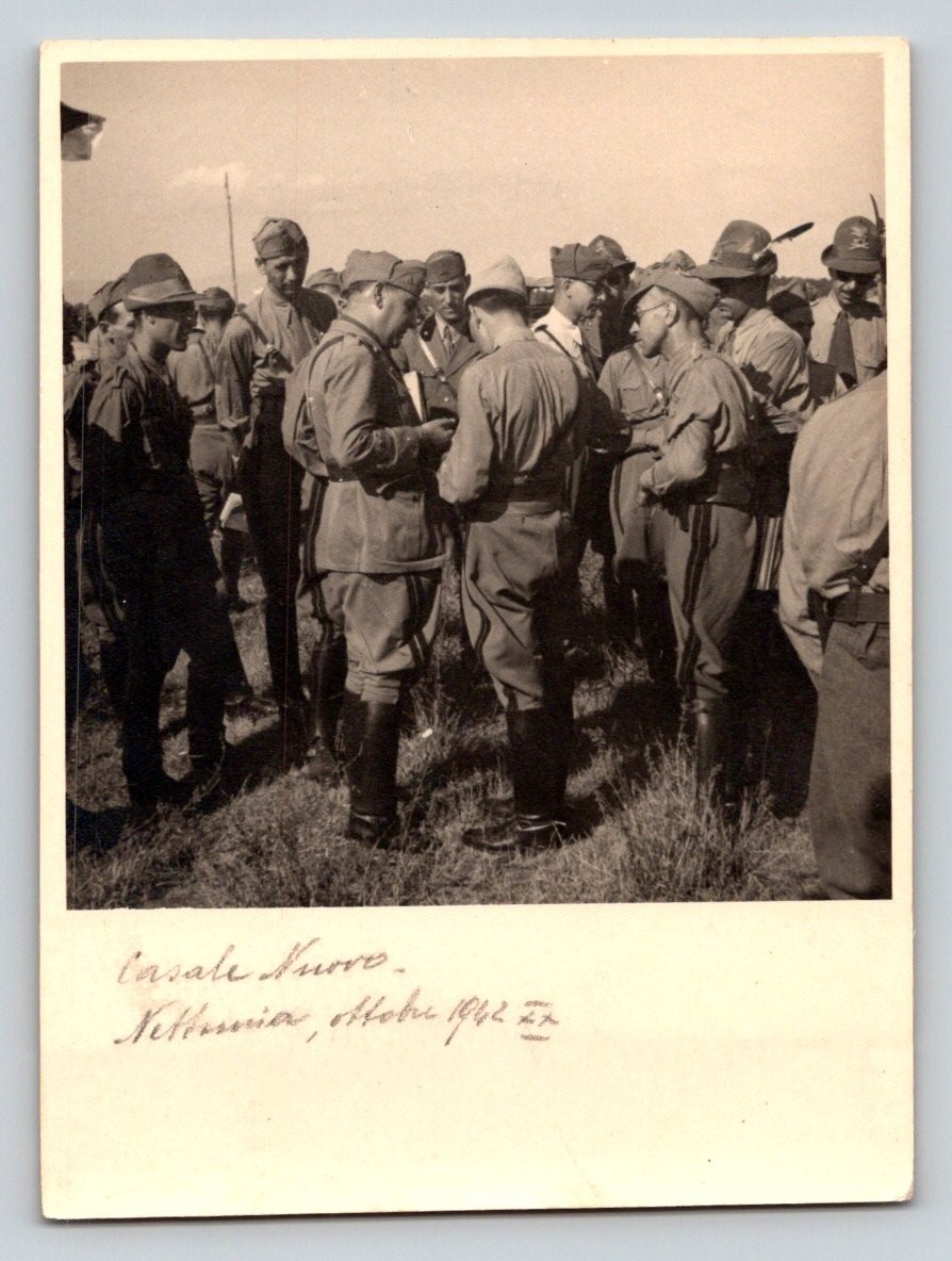 Vintage 1942 Albania WWII Italian Soldiers Photo Casale Nuovo Military Ephemera Vintage 1942 Albania WWII Italian Soldiers Photo Casale Nuovo Military Ephemera