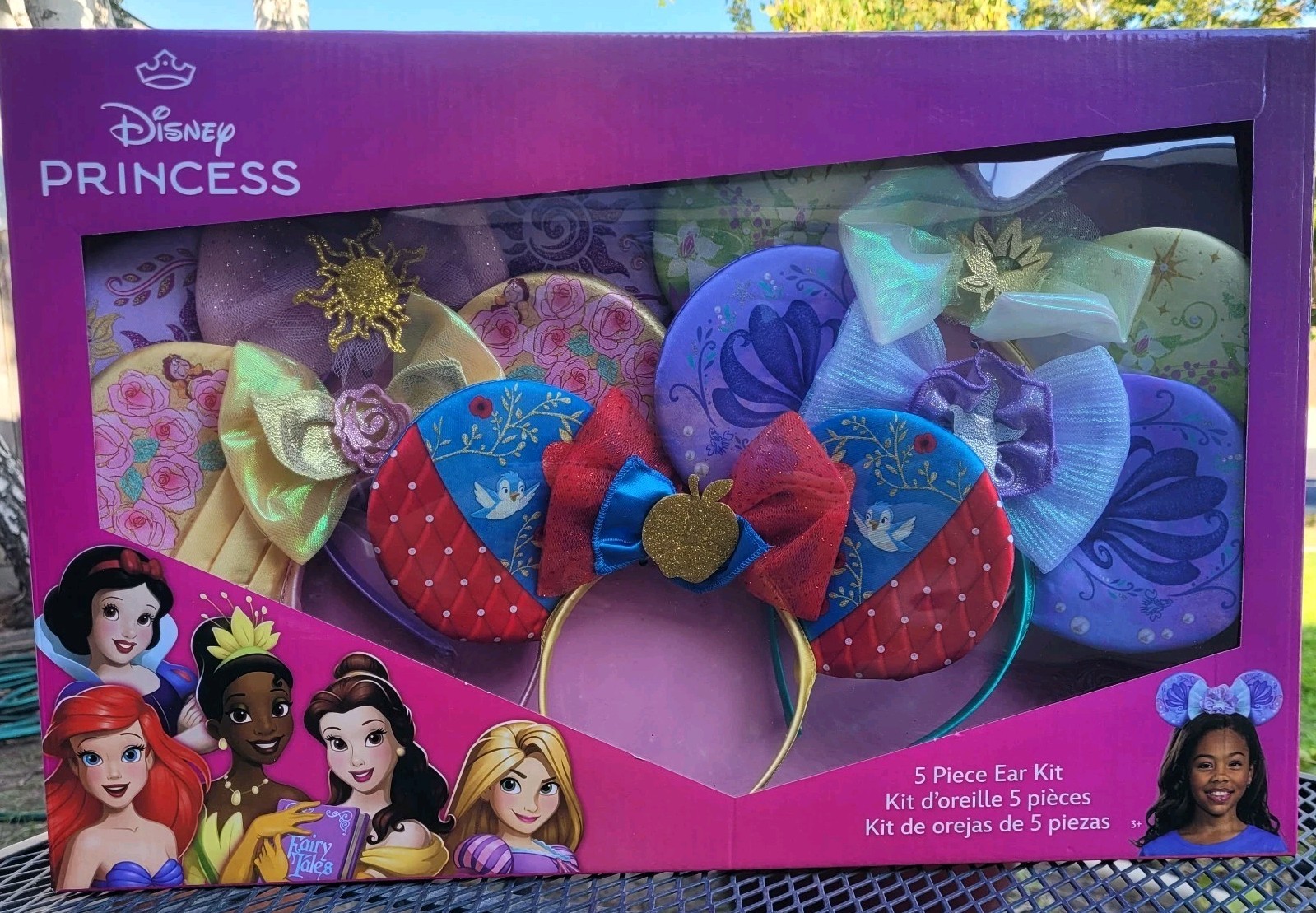 eBay Title:Disney Princess 5 Piece Ear Headband Kit Ariel Belle Tiana Rapunzel