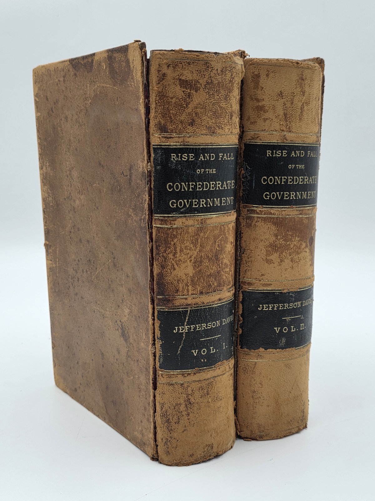 Rare 1881 Jefferson Davis Rise & Fall Confederate Government 2 Vol Civil War Set