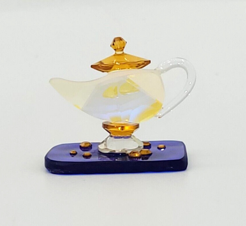Vintage Schafer Crystal Aladdins Lamp Figurine 32% Full Lead Crystal
