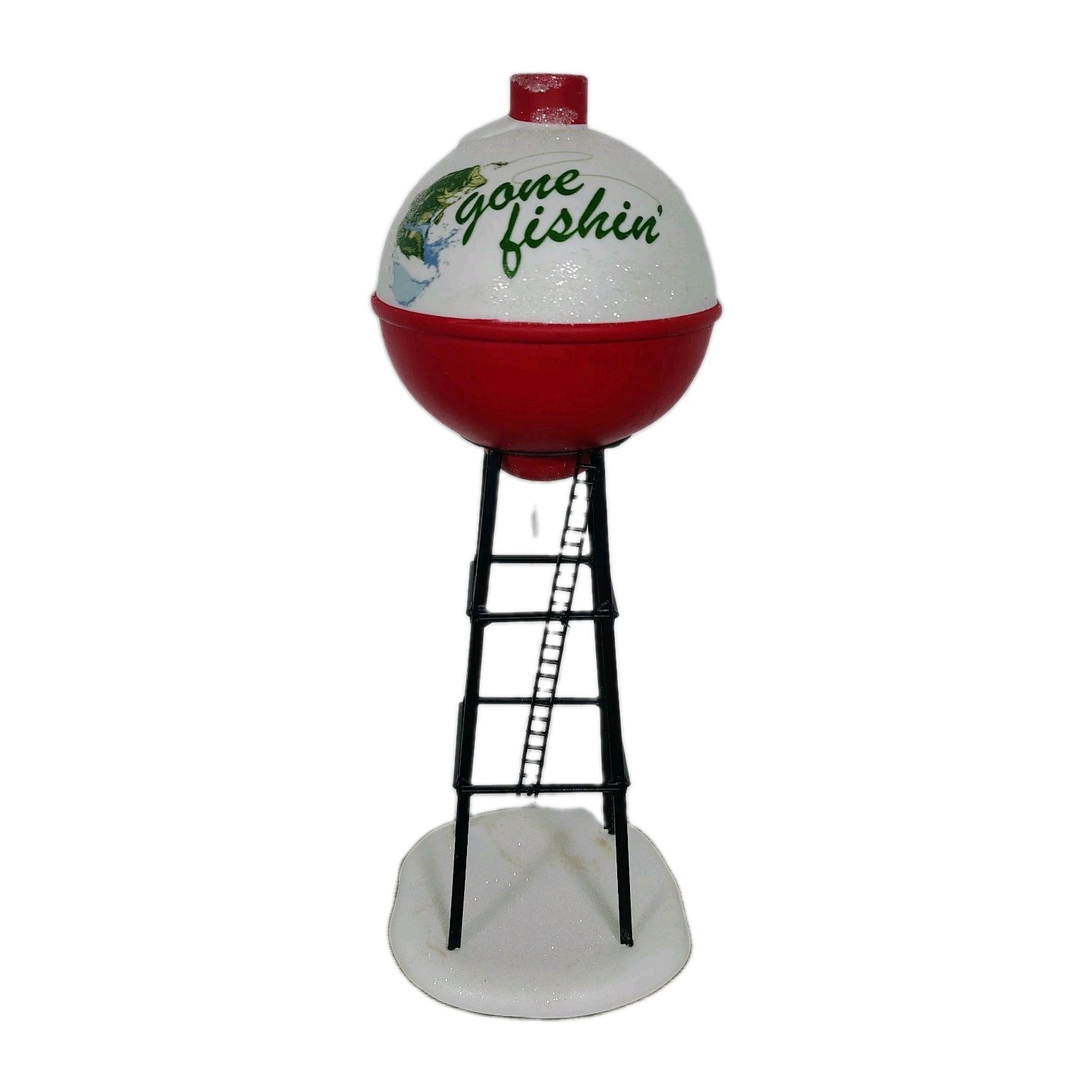 Department 56 Original Outdoor Village Gone Fishing Water Tower Rare Fast Ship