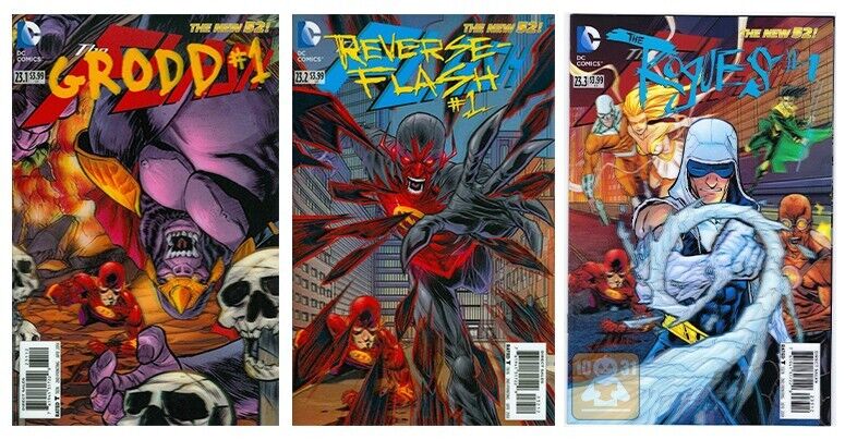⚡🔴 THE FLASH #23.1 23.2 23.3 2ND PRINT LENTICULAR VARIANT GRODD ROGUES REVERSE