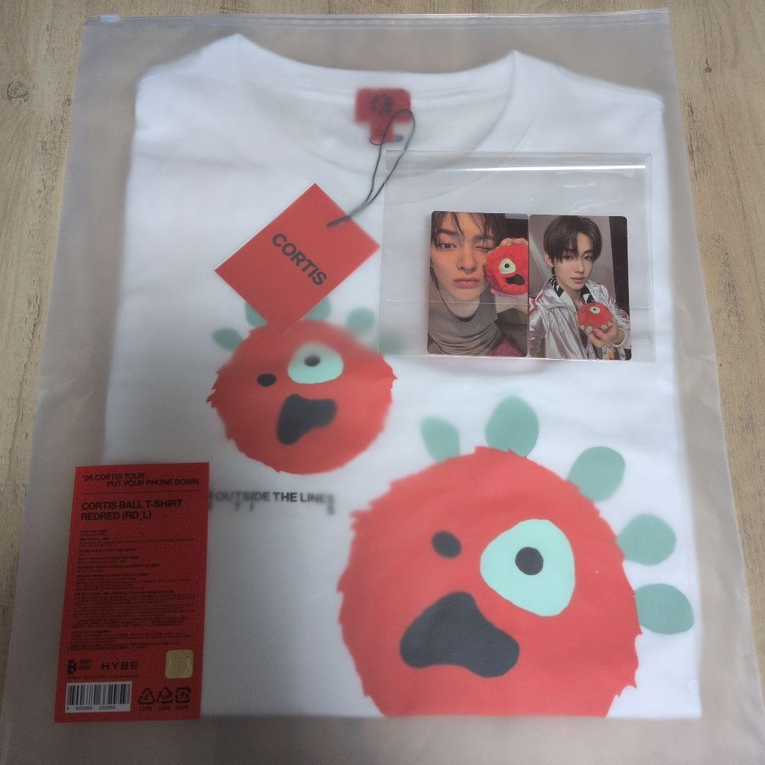 CORTIS REDRED L size T-shirt [new] & 2 trading cards set