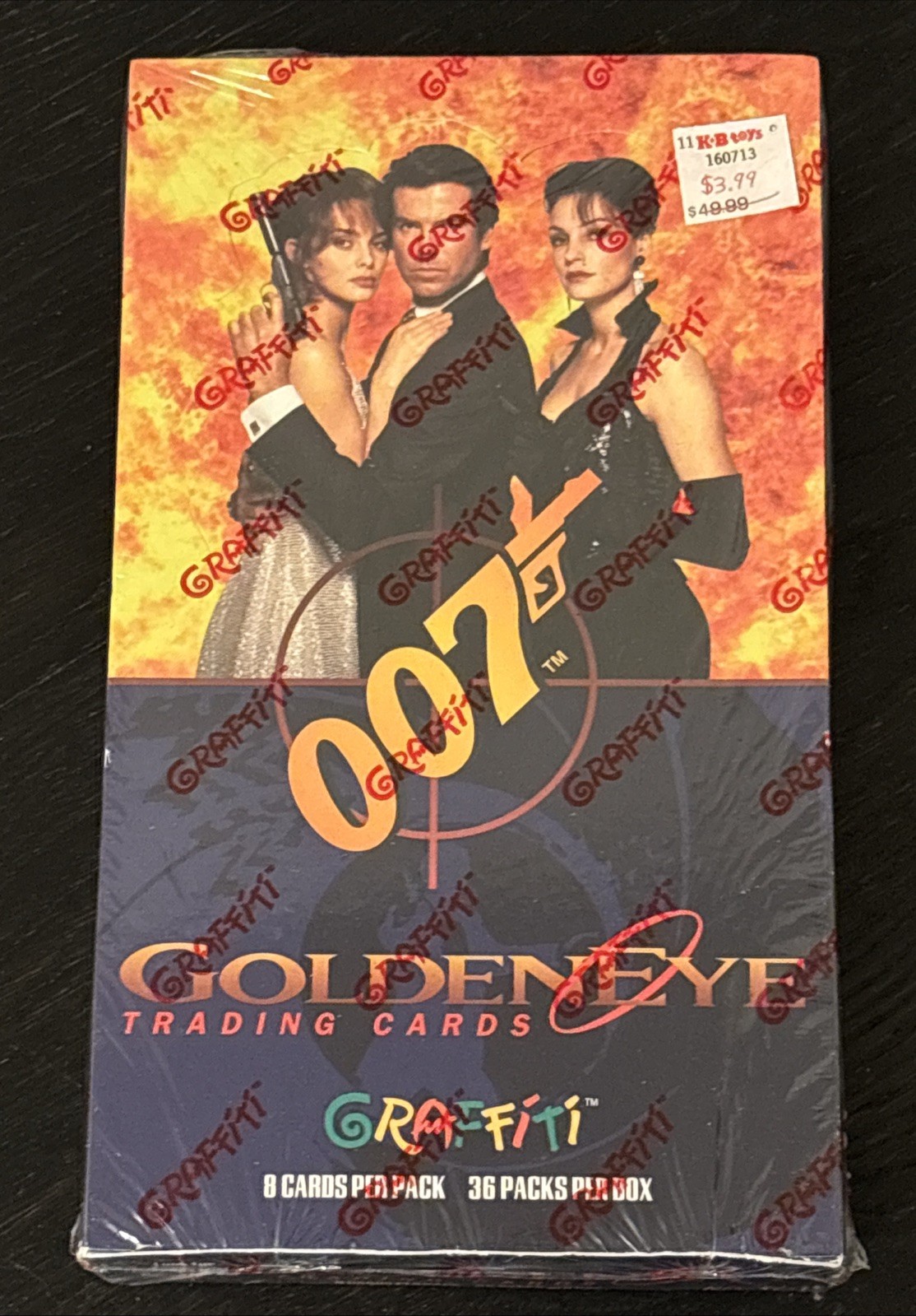 1995 James Bond 007 Golden Eye Box, Factory Sealed 36 Packs, By Graffiti 1995 James Bond 007 Golden Eye Box, Factory Sealed 36 Packs, By Graffiti