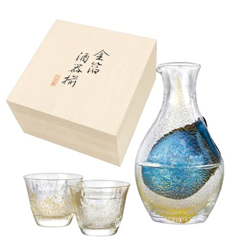 Toyo Sasaki Glass Cold Sake Glass Gold Leaf Handmaid Age 13+ Collector's item