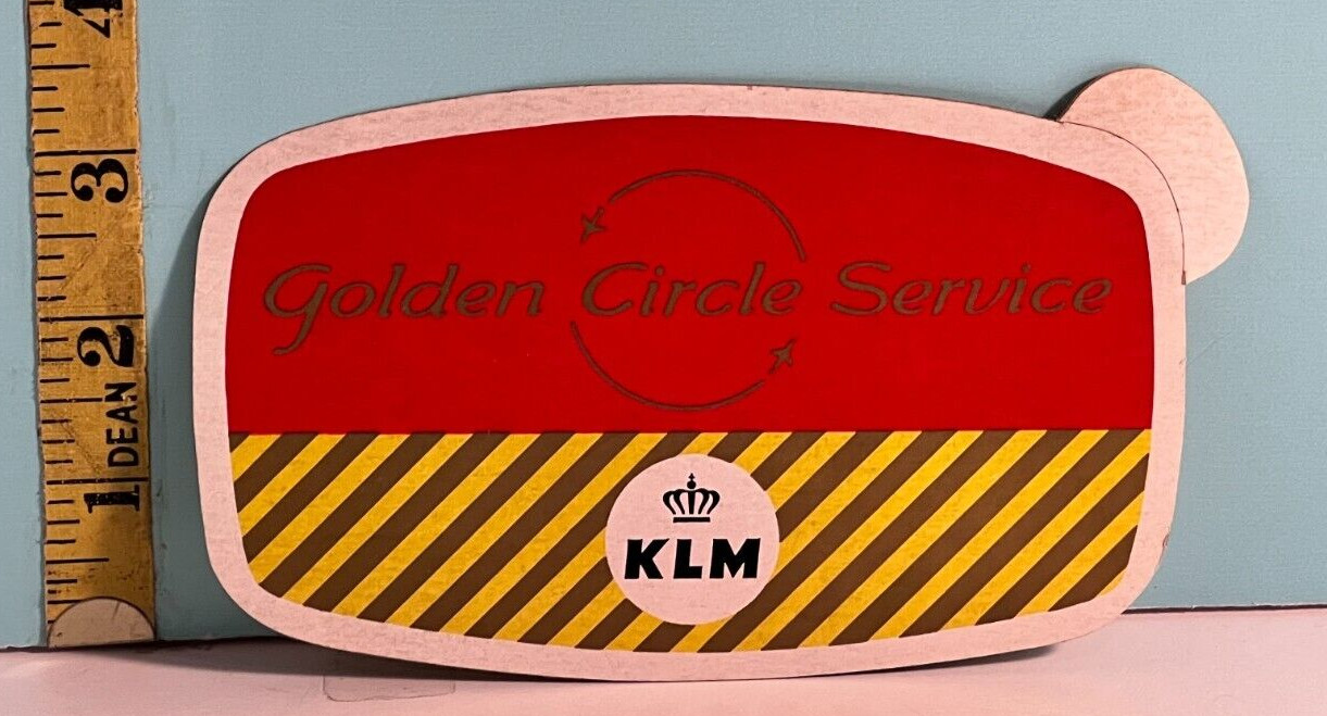 Vintage KLM Golden Circle Airline Luggage Sticker