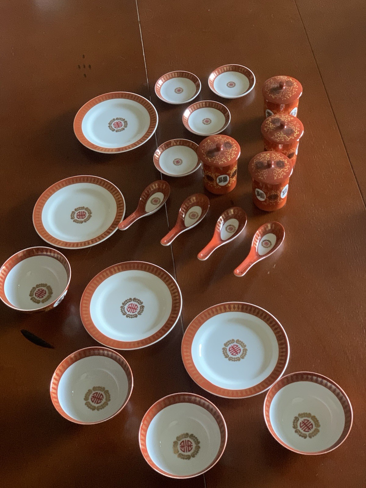 Datang Tatung 24 piece Chinese/Taiwanese Vintage 1960’s Set Bowls Spoons & More