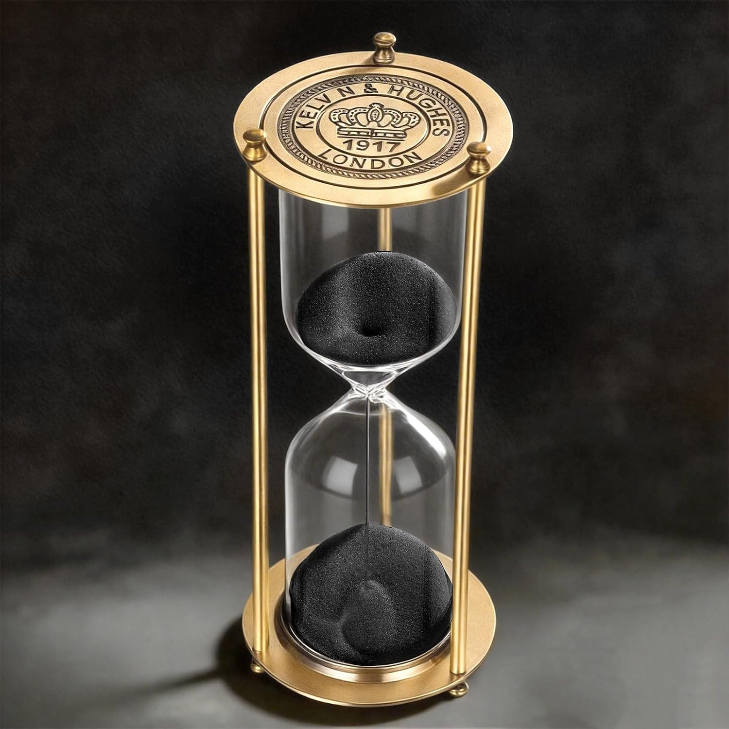 Hourglass Sand Timer, Kelvin Vintage Metal Hour Glass 30 Minute for Decor