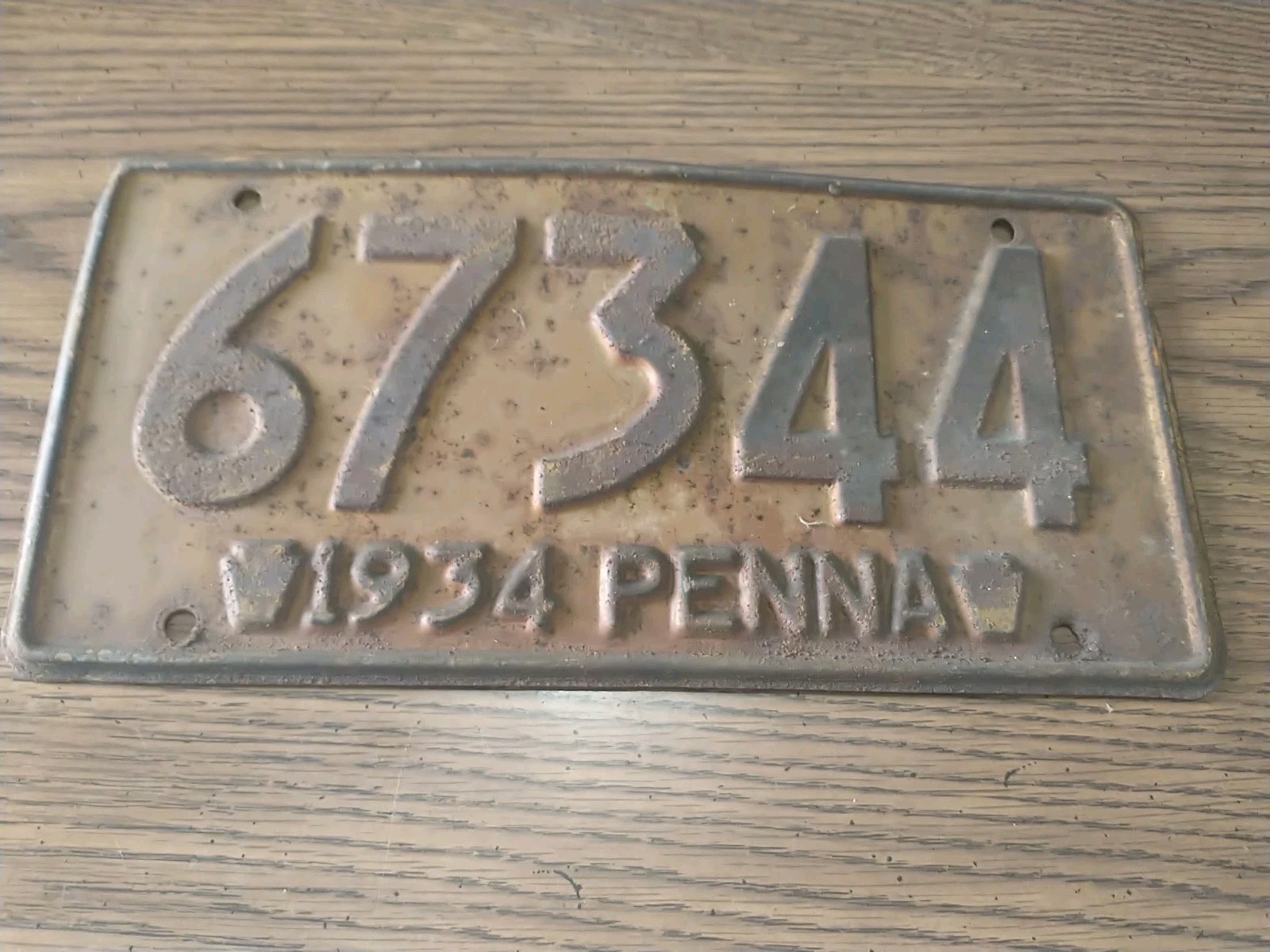 1934 Pennsylvania License Plate
