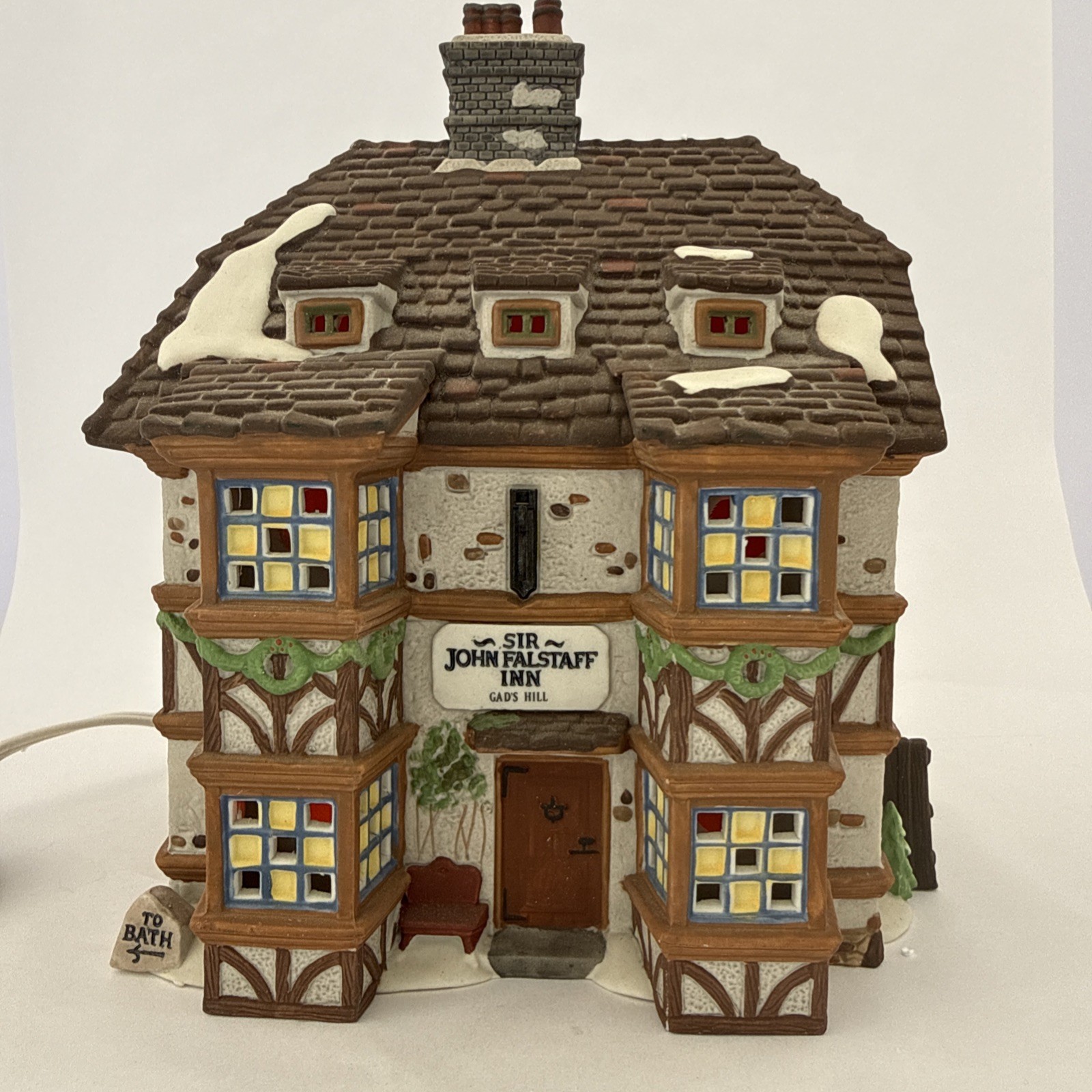 Department 56 Sir John Falstaff Inn Dickens Village 4th Edition 1995 W/ Cord Department 56 Sir John Falstaff Inn Dickens Village 4th Edition 1995 W/ Cord