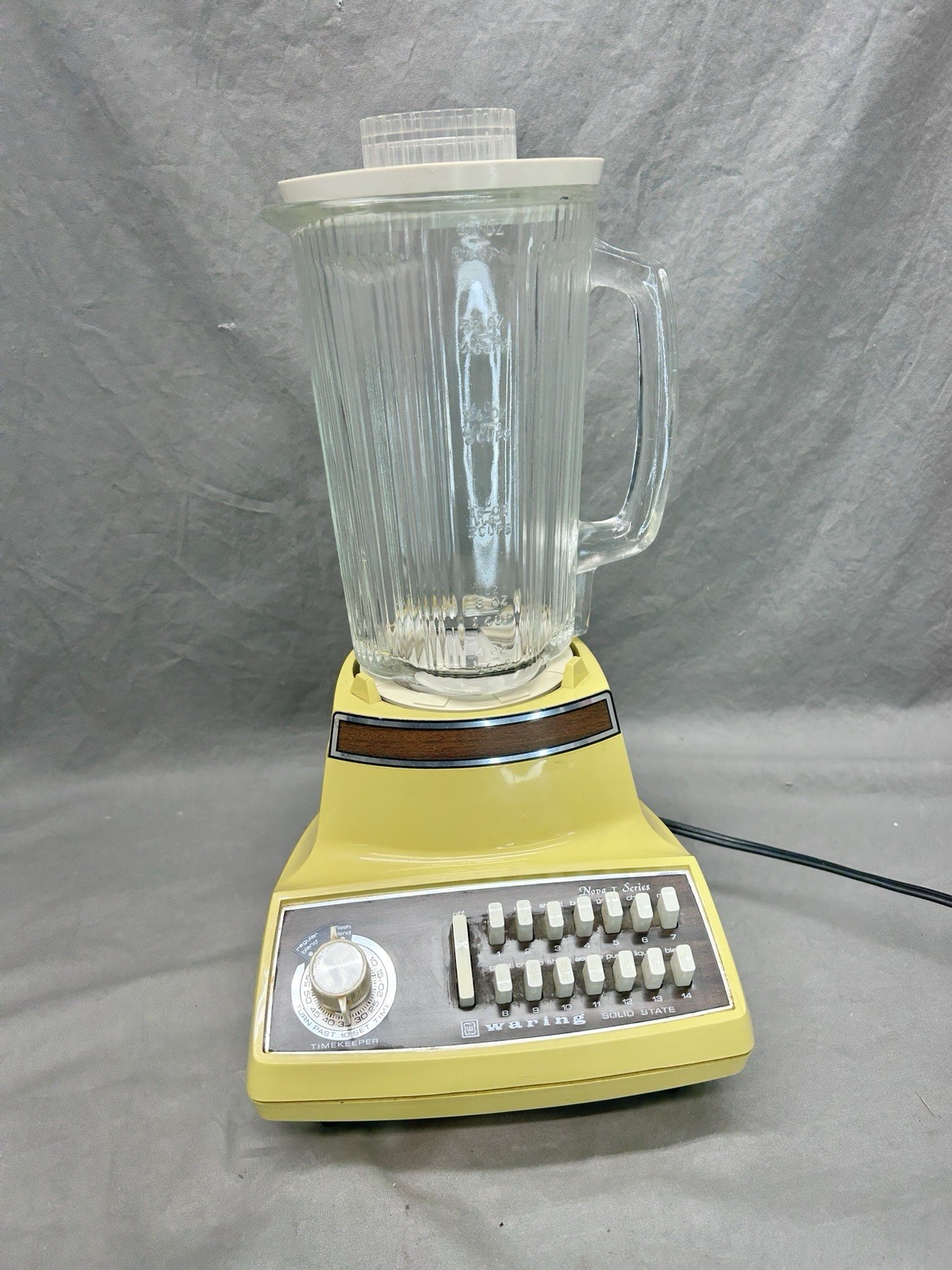 Vintage Waring Blender Nova 1 Series 14 Speeds Timekeeper Yellow - No Leaks