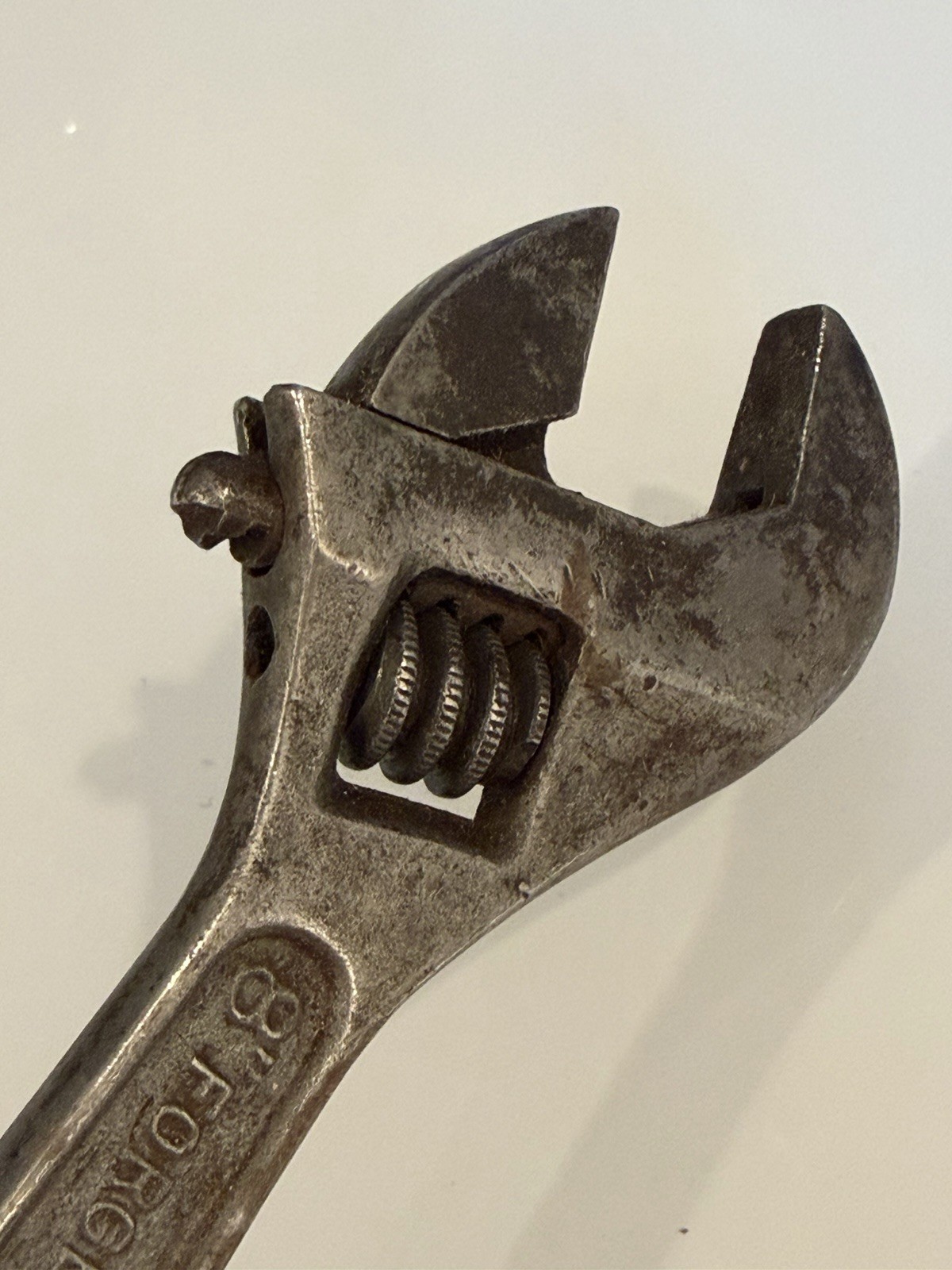 Vintage DIAMALLOY Adjustable Wrench Tool Forged Steel 8”