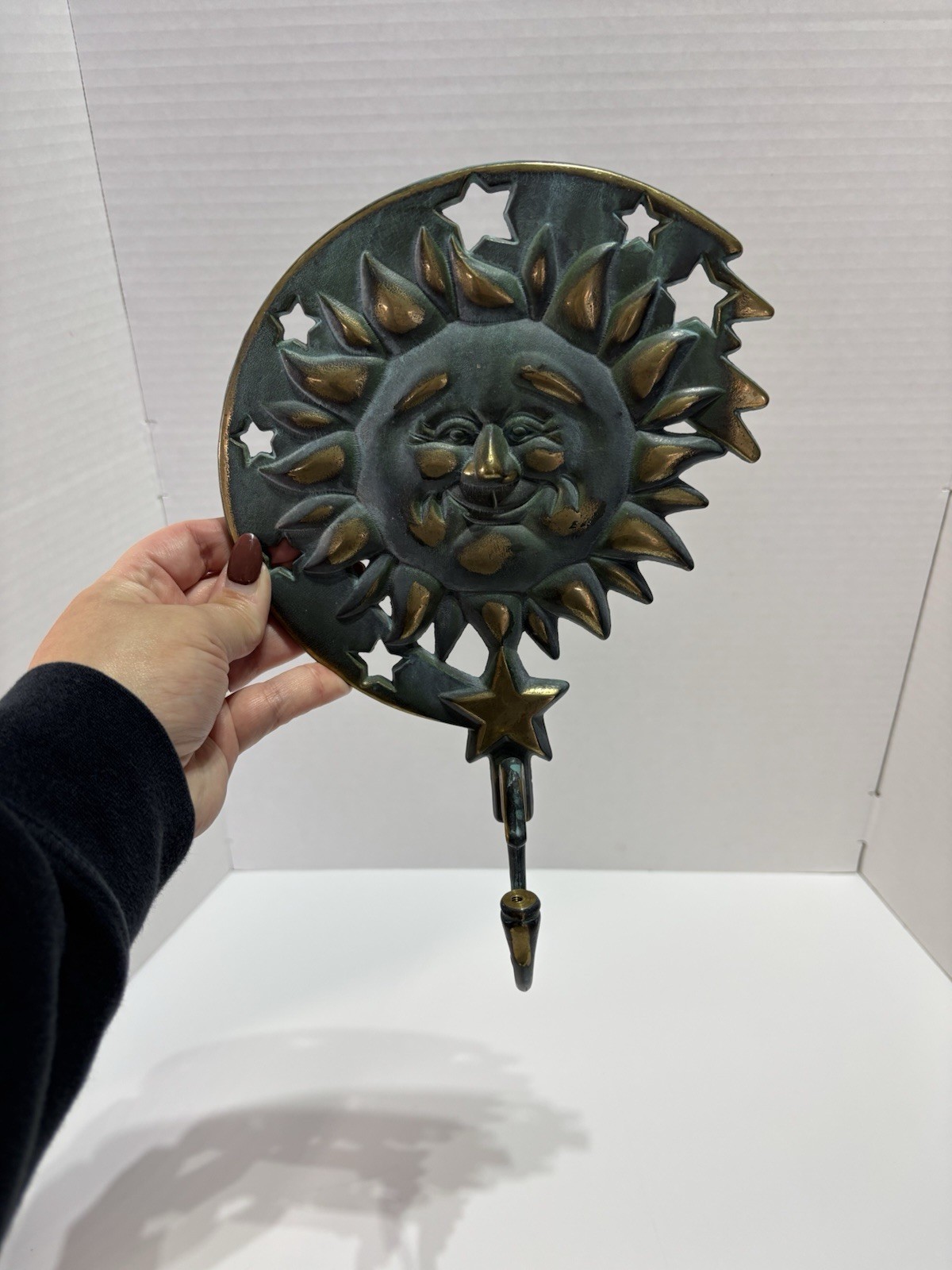 Vintage 1994 PartyLite Celestial Sun Wall Sconce Hook  *read*