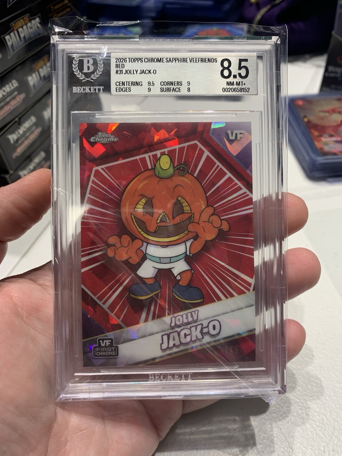 2026 Topps Sapphire Jolly Jack-o /5 BGS 8.5