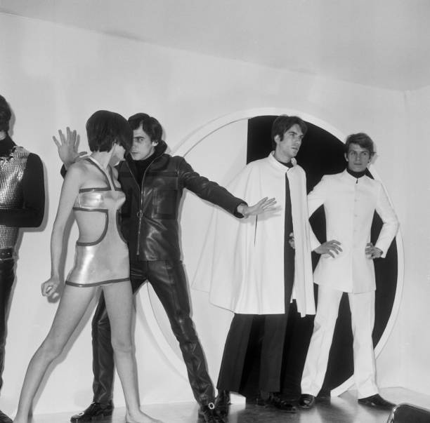 Pierre Cardins Mens Men collection fashion show Paris France M- 1968 Old Photo
