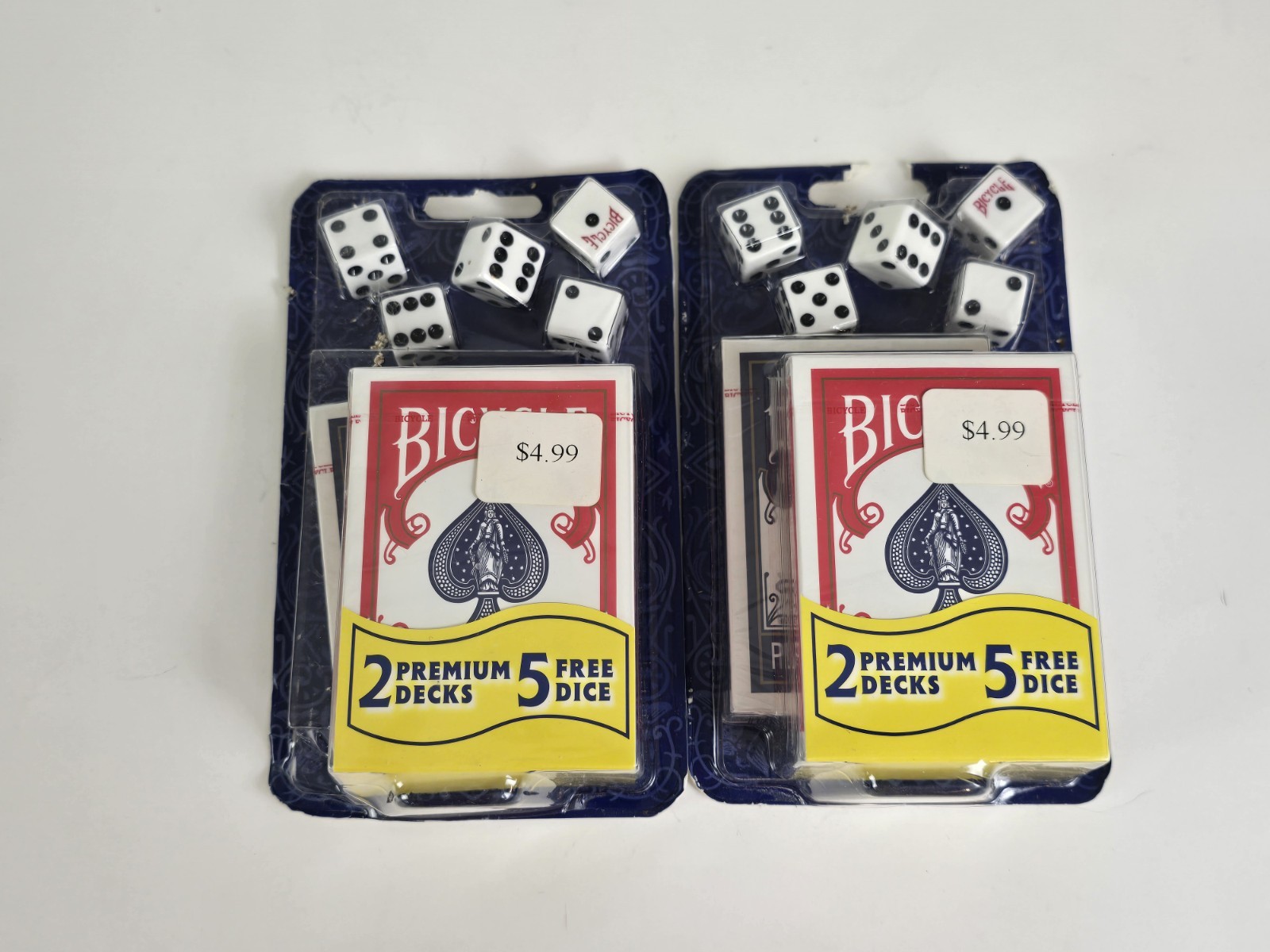 (2)Bicycle Playing Cards 2 Deck Rider Back Special Value with 4 Bonus Dice Poker (2)Bicycle Playing Cards 2 Deck Rider Back Special Value with 4 Bonus Dice Poker
