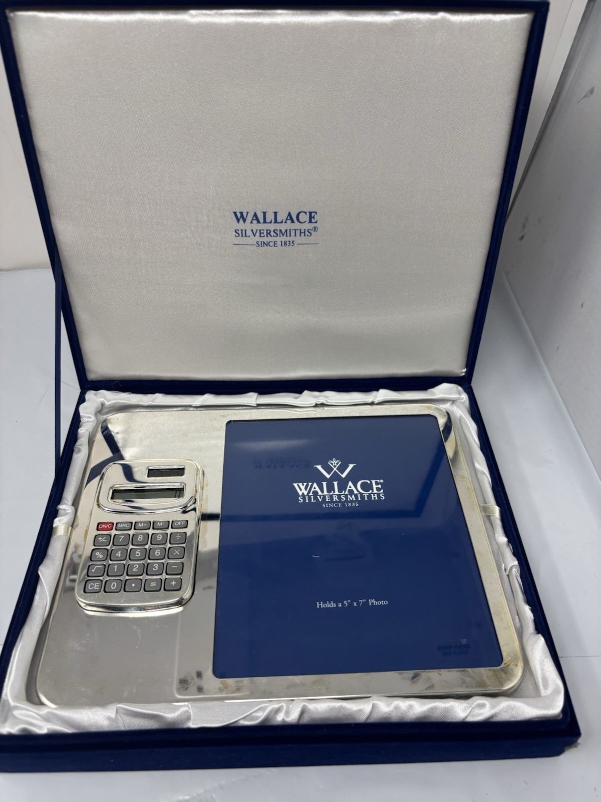 Wallace Silversmiths Silver Plated Removeable Calculator Frame Gift Set Wallace Silversmiths Silver Plated Removeable Calculator Frame Gift Set