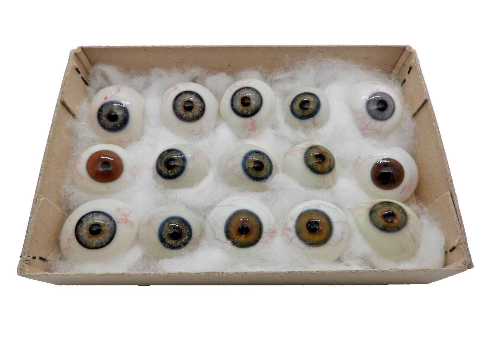 +ANTIQUE+ German prosthetic human glass EYES / Lauscha / different colors c1920