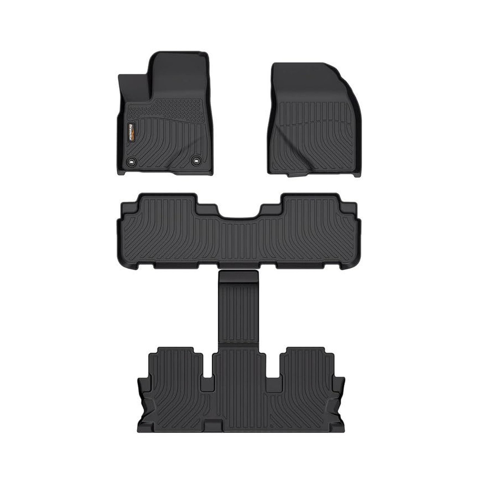 Binmotor-Floor Mats for 2014-2019 Toyota Highlander 7 & 8 Seats, All Weather ...