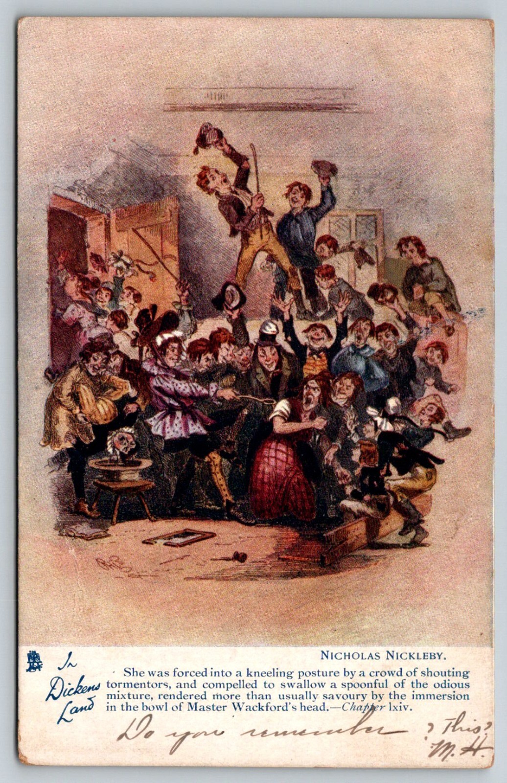 1906 In Dickens Land Charles Dickens Nicholas Nickleby Postcard 1906 In Dickens Land Charles Dickens Nicholas Nickleby Postcard