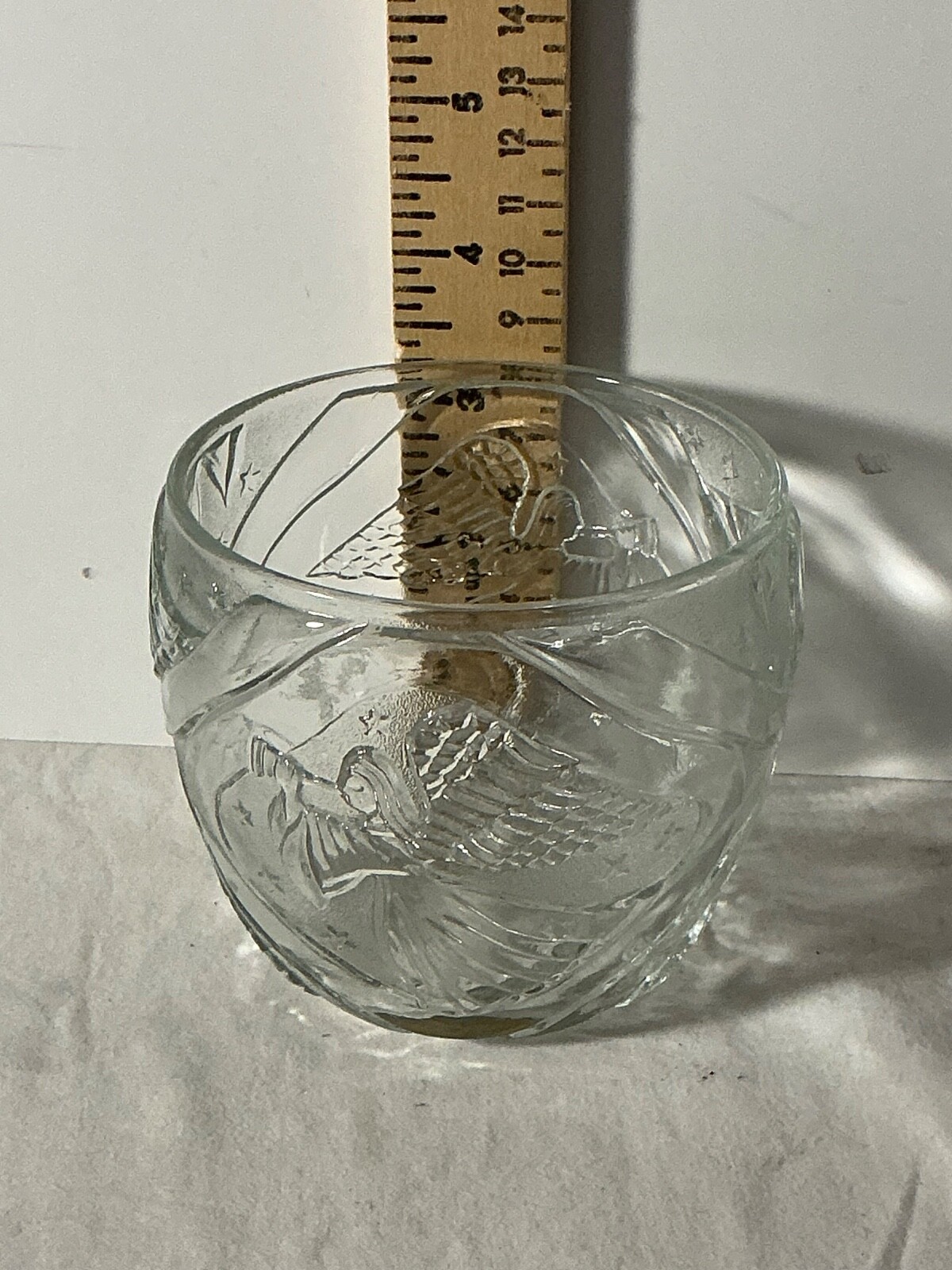 Crystal clear? Glass ANGEL Christmas HOLIDAY Wide 3.5