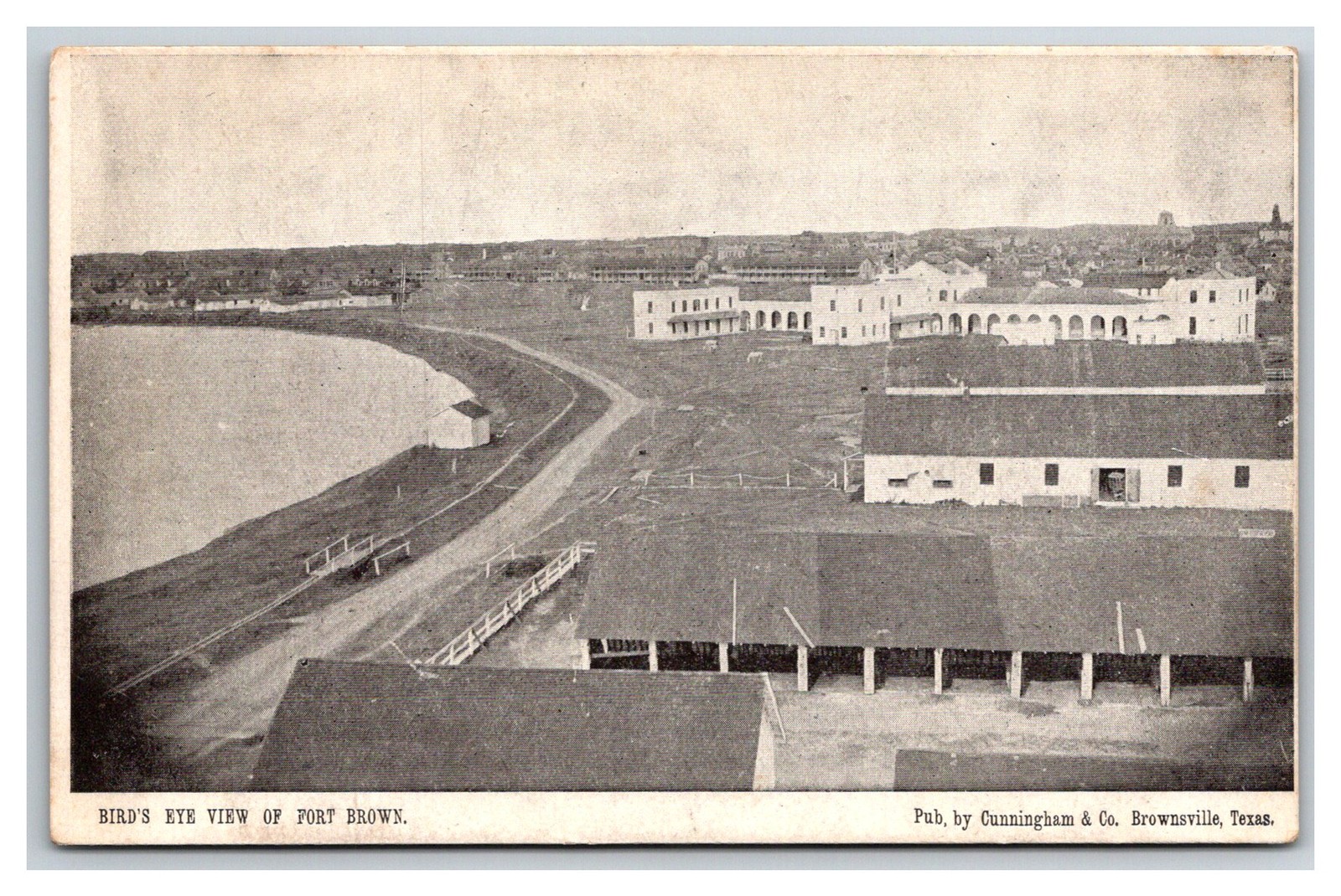 c.1908 Bird\'s Eye View Fort Brown Brownsville TX texas WWI era