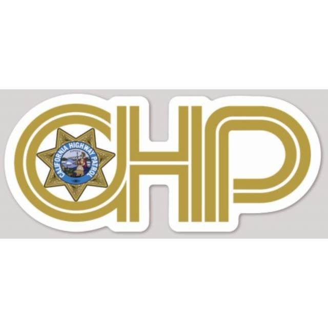 CHP California Highway Patrol Sticker 4 Inch Wide Gold Police Decal CHP California Highway Patrol Sticker 4 Inch Wide Gold Police Decal