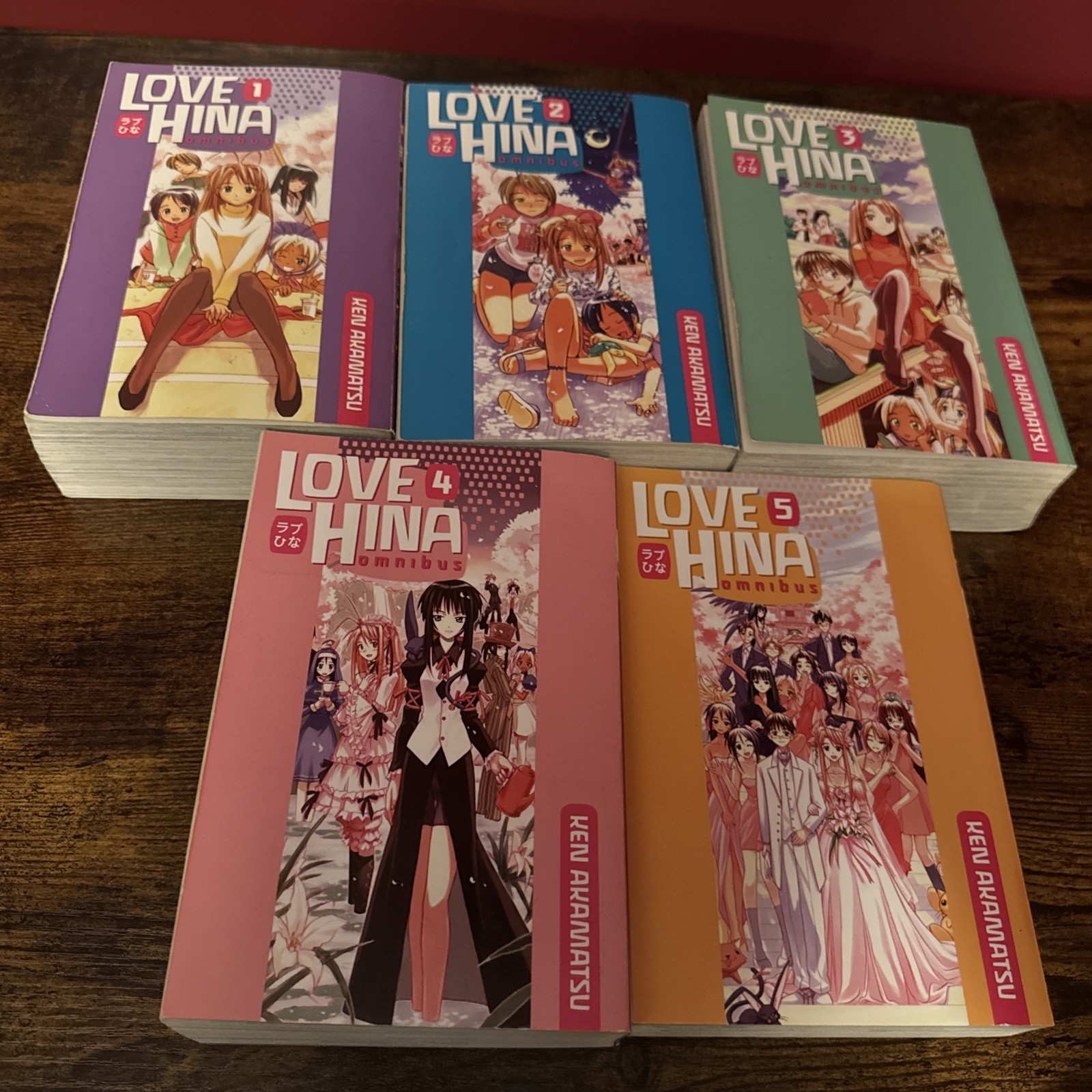 Love Hina Omnibus Manga Volumes 1-5 Complete Set Ken Akamatsu English