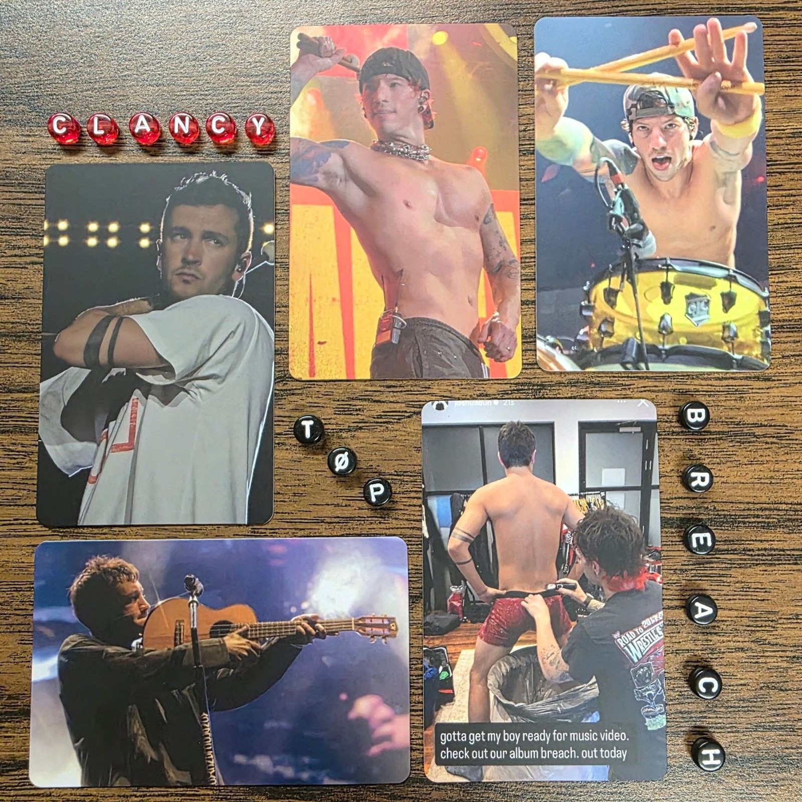 CLANCY / BREACH Twenty One Pilots Photocard Set of 5 Tyler Joseph & Josh Dun
